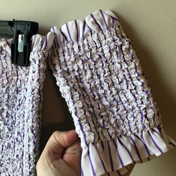 NEW Petersyn Revolve Diana Seersucker Popcorn Dress Size Small - Picture 6 of 9